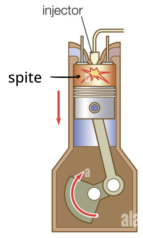 Illustration accompanying the section on spite.